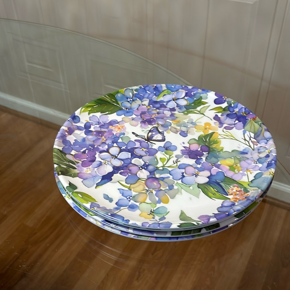 Brand New Beautiful dinner plates Set Of 5 Melamine tabletop collection 11"